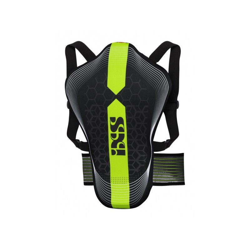 IXS RS 10 motorcycle back protector black and green