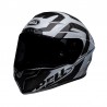 Casco moto integrale Bell Race Star Flex DLX 2023 Labyrinth bianco e nero