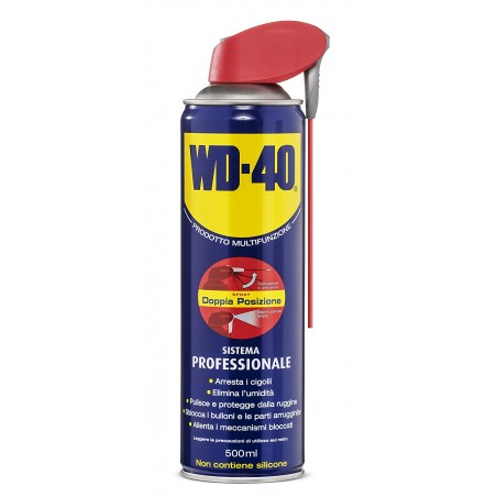 WD-40 Multifunzione - Lubrificante Spray con Sistema Professionale Doppia Posizione - 500 ml