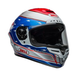Bell Race Star Flex DLX 2024 Beaubier helmet white/blue ECE 06