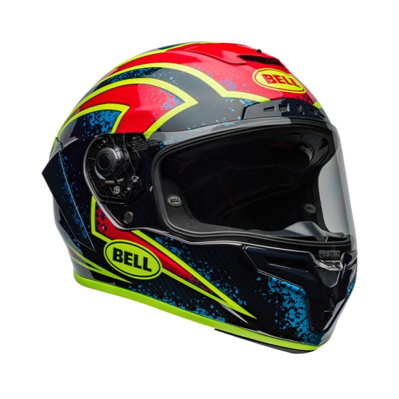 Bell Race Star Flex DLX 2024 Xenon blue/retina ECE 06 helmet