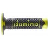 MANOPOLE DOMINO NERO/GIALLO FLUO CROSS ENDURO OFFROAD A26041C5040A7-0 DIAMETRO 22