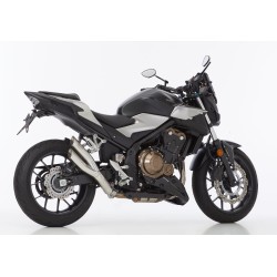 HURRIC Pro 2 silver exhaust for HONDA CBR 500 R 2019-2024