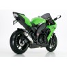 HURRIC Supersport silver exhaust for KAWASAKI ZX-10R 2008-2010