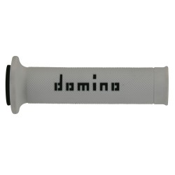 Domino COPPIA MANOPOLE BICOLORE BIANCO/NERO PER MOTO STRADALI / RACING