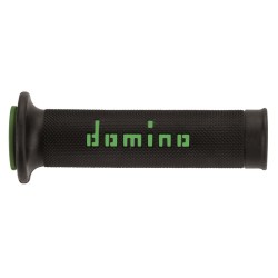 Domino COPPIA MANOPOLE BICOLORE VERDE/NERO PER MOTO STRADALI / RACING