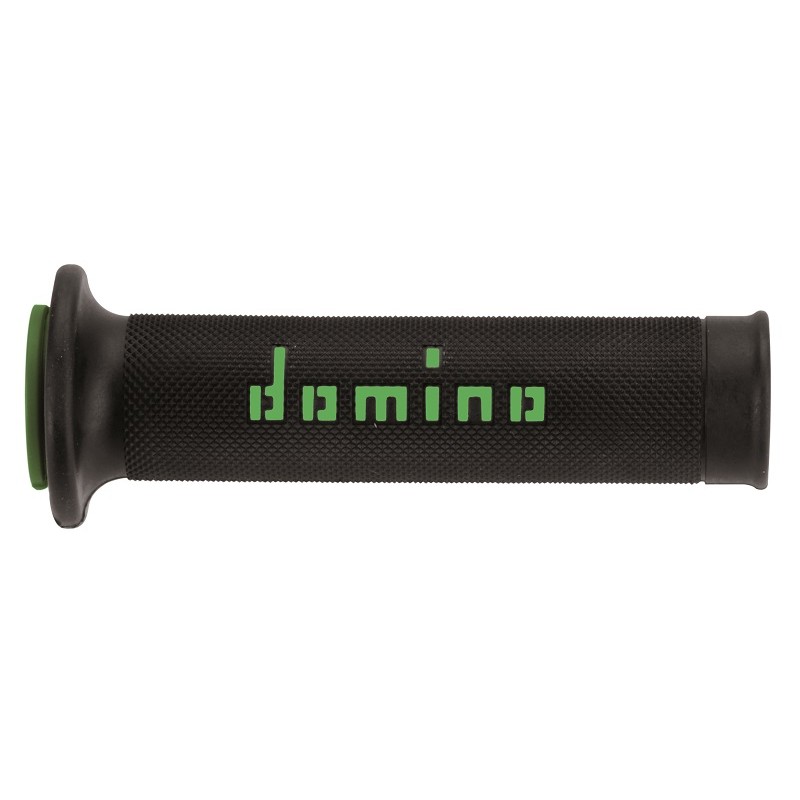 Domino COPPIA MANOPOLE BICOLORE VERDE/NERO PER MOTO STRADALI / RACING
