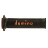 Domino COPPIA MANOPOLE BICOLORE ARANCIO/NERO PER MOTO STRADALI / RACING