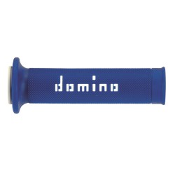 Domino COPPIA MANOPOLE BICOLORE BLU/BIANCO PER MOTO STRADALI / RACING