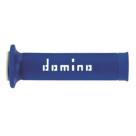 Domino COPPIA MANOPOLE BICOLORE BLU/BIANCO PER MOTO STRADALI / RACING