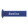 Domino COPPIA MANOPOLE BICOLORE BLU/BIANCO PER MOTO STRADALI / RACING