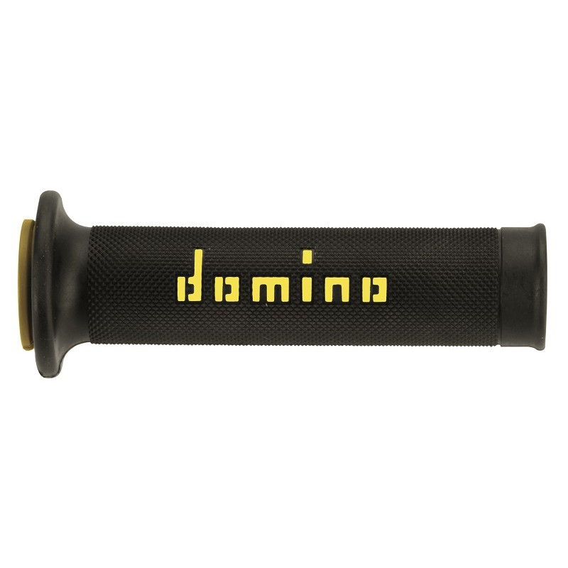 Domino PAAR ZWEIFARBIGER SCHWARZ/GELBER GRIFFE FÜR STRASSEN-/RENNMOTORRÄDER