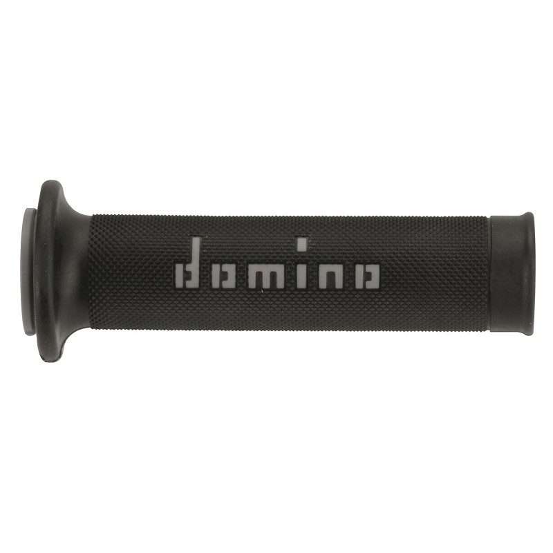 Domino COPPIA MANOPOLE BICOLORE NERO/GRIGIE PER MOTO STRADALI / RACING