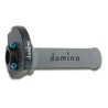 Domino comando gas stradale racing Monocilindrico con viterie in Ergal e manopola bicolore GrigioNera