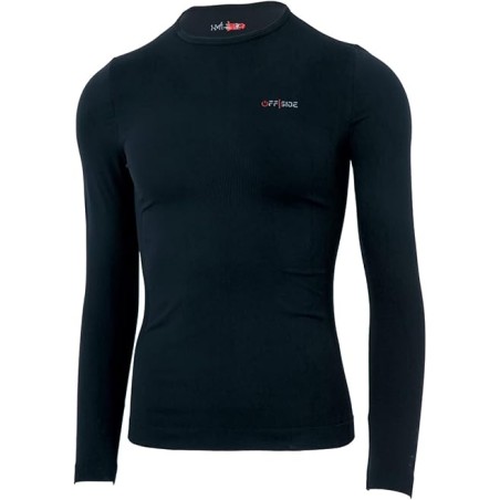 MAGLIA TECNICA TERMICA INTIMA SPORTIVA ANTIVENTO A MANICHE LUNGHE NERA E GIROCOLLO MADE IN ITALY