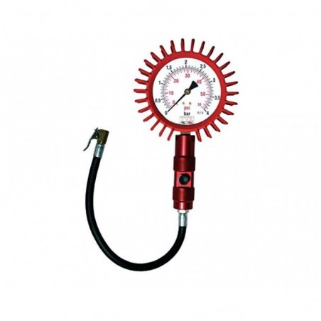 Manometro professionale TVR quadrante rosso diametro 80 mm
