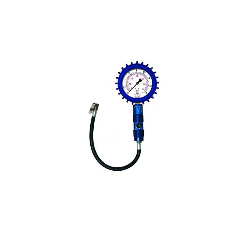 TVR professionelles Manometer blaues Zifferblatt Durchmesser 63 mm