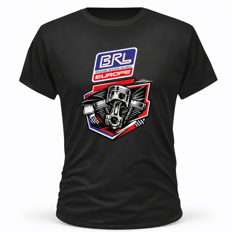 T-shirt Ufficiale BRL EUROPEAN CUP - Capsule Collection (Unisex) – “Piston Badge”