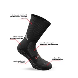 Calze Sportive con Grip Antiscivolo Made in Italy – Aderenza e Comfort per Calcio, Tennis, Running, Rugby, Pallavolo, Basket