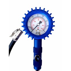 TVR professionelles Manometer blaues Zifferblatt Durchmesser 63 mm