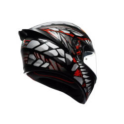 AGV K1 S LION BLACK/GREY/RED FULL-FACE HELMET.