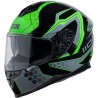 Integral motorcycle helmet double visor IXS 1100 2.2 black and green